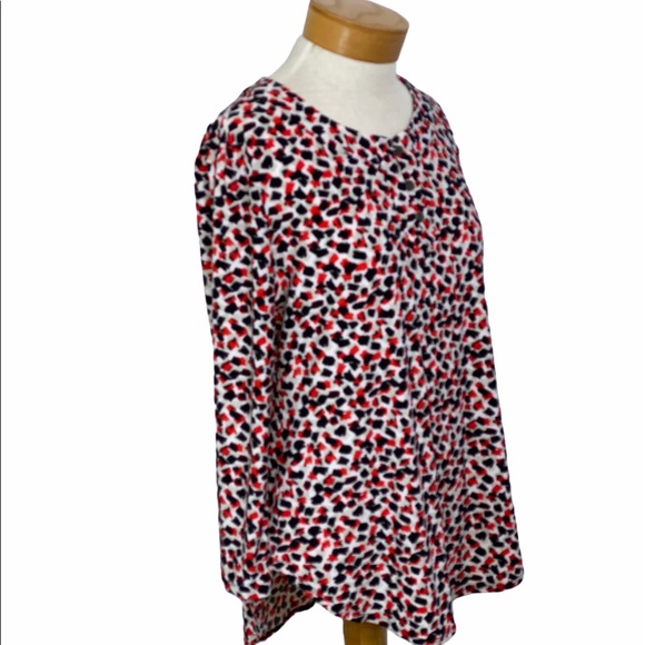 Kasper Scarlet Abstract Print Long Sleeve S - Picture 4 of 7